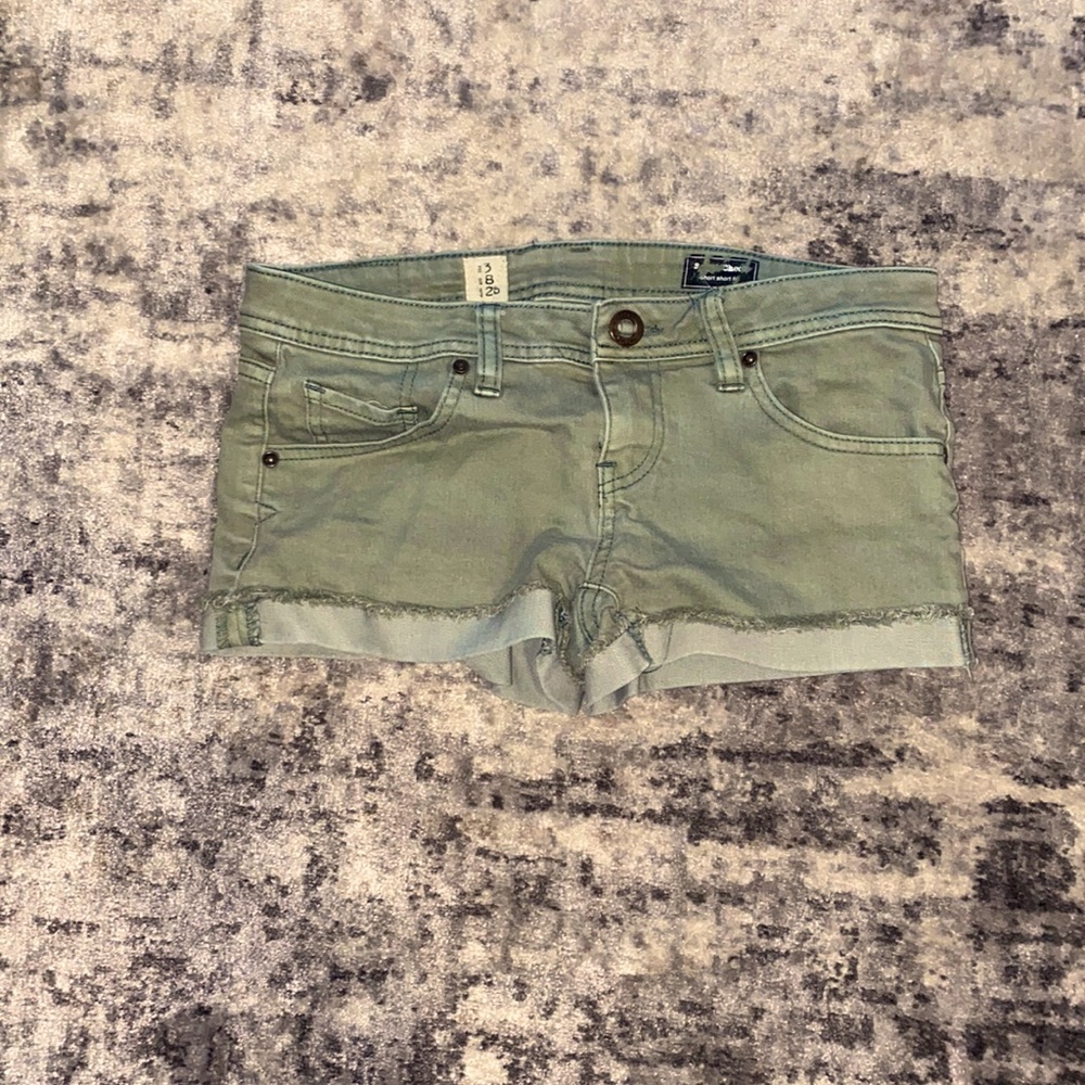 Army green jean  shorts